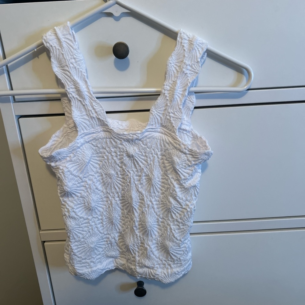 White floral tank